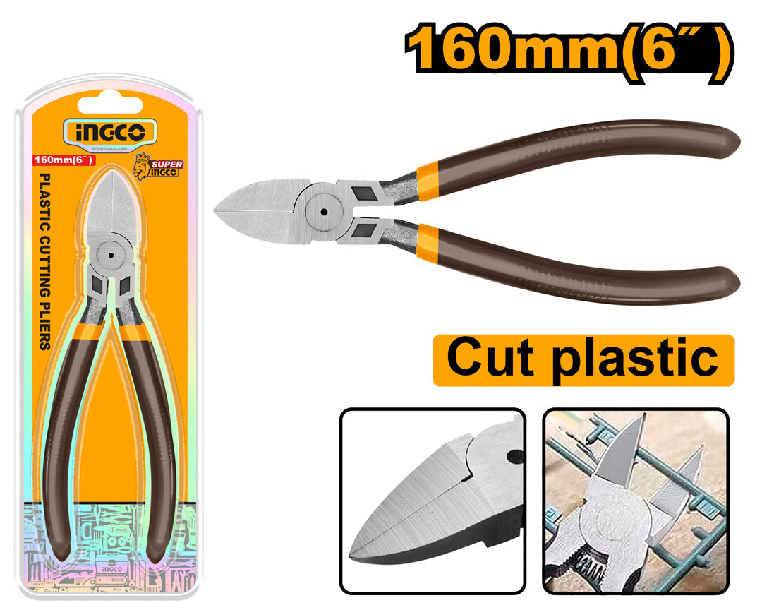 Ingco 6 Inch / 160mm Plastic Cutting Pliers HDCP38160 - Winland Depot
