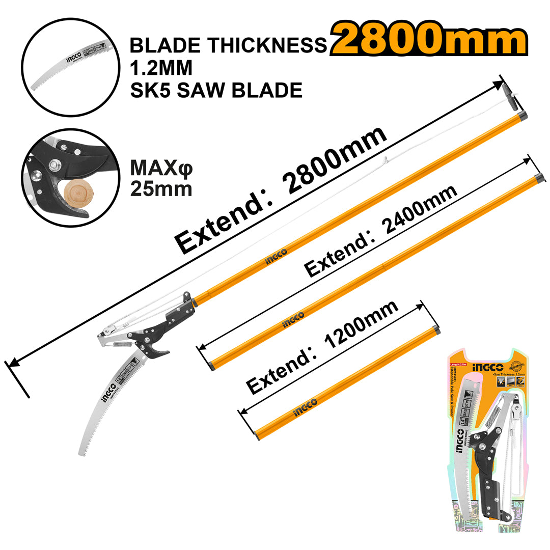 Extendable Tree Telescopic Pruner with Saw Long Handle HEPS25281
