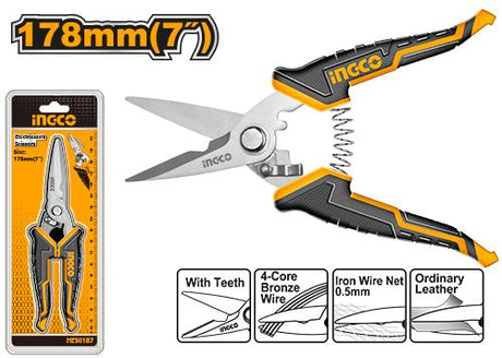 Ingco 7 Inch Electrician's Scissors HES0187 - Winland Depot