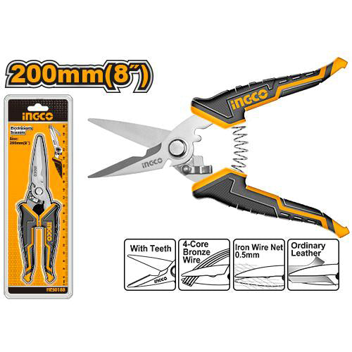 Ingco Electrician's Scissors 8 Inch HES0188
