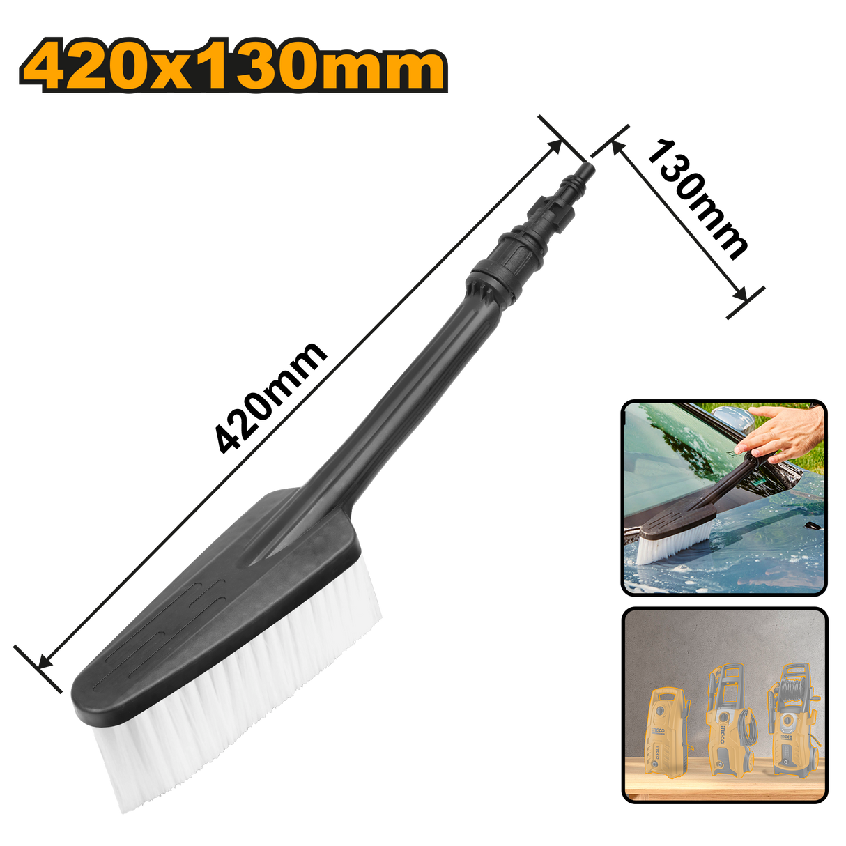 INGCO Fix Brush 420x130mm for High Pressure Washer