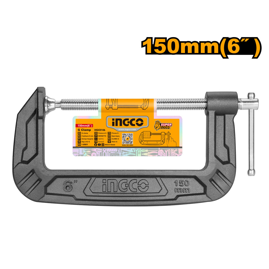 Ingco G-Clamp Cast Iron 150mm HGC0106