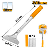 Ingco metal scraper with 5 SK5 blades, multipurpose scraper tool