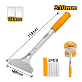 Metal Scraper with SK5 5 Pcs Blades HGS3201 ING-HT