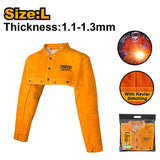 1.1-1.3mm Safety Welding Protective Gear Cowhide Safety Cap, Cape Sleeve, Welding J ING-SE