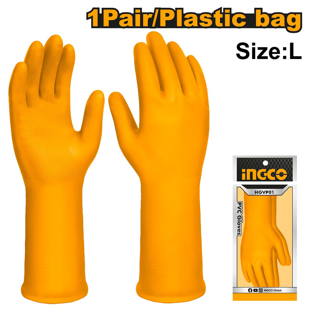 PVC Safety Gloves 32cm HGVP02