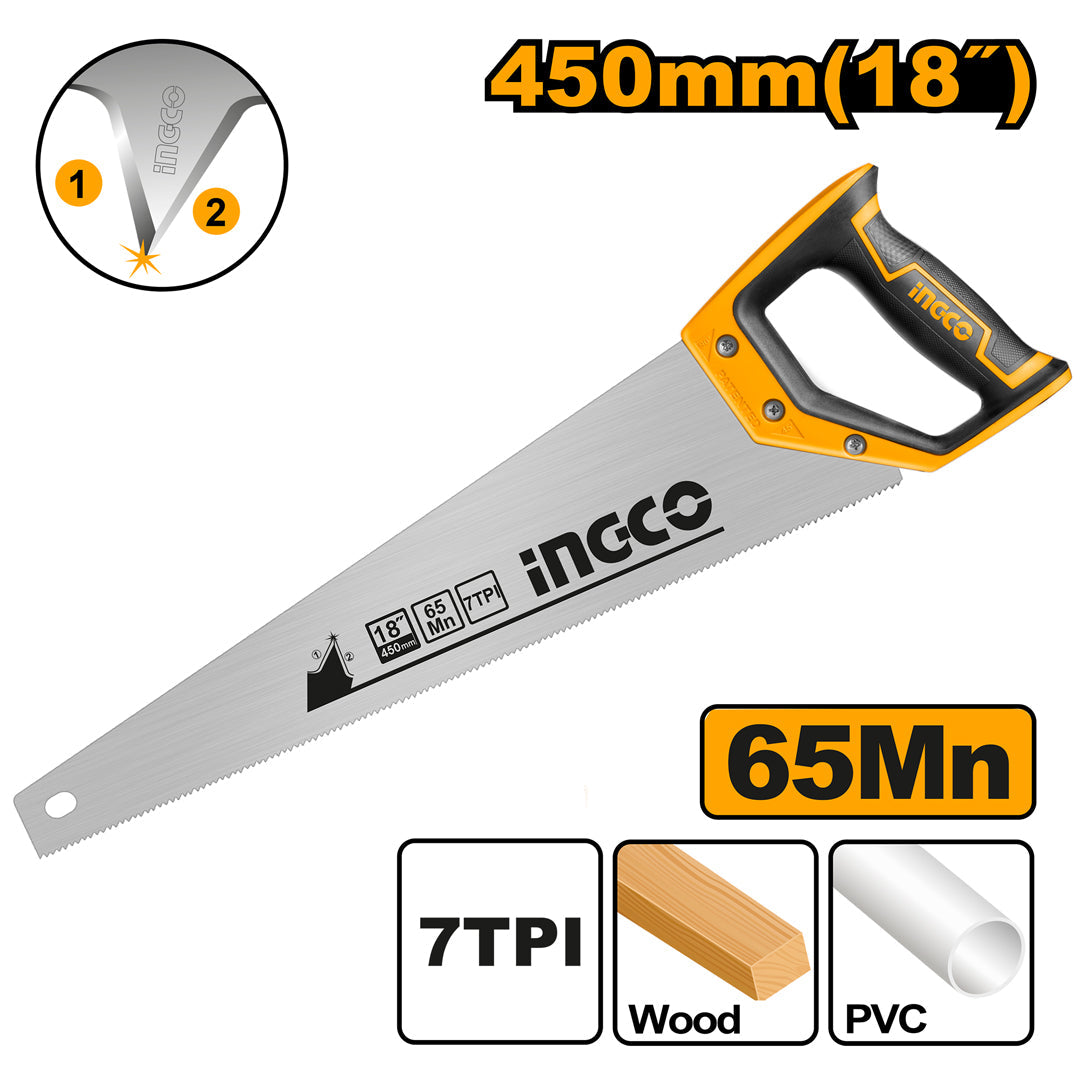 Ingco Hand Saw 18 Inch 7TPI HHAS08450