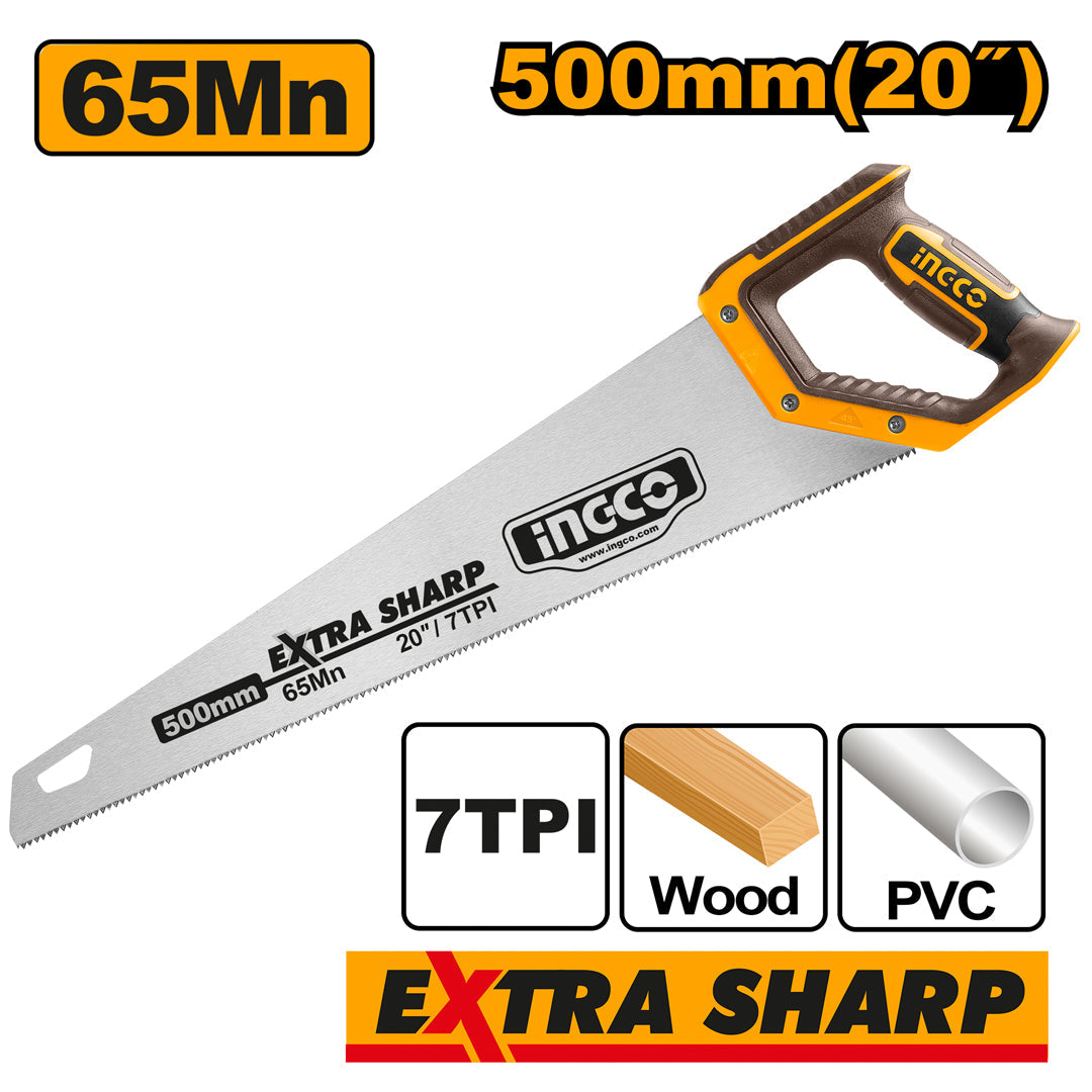 Ingco Professional Hand Saw 20 Inch 7TPI HHAS08500