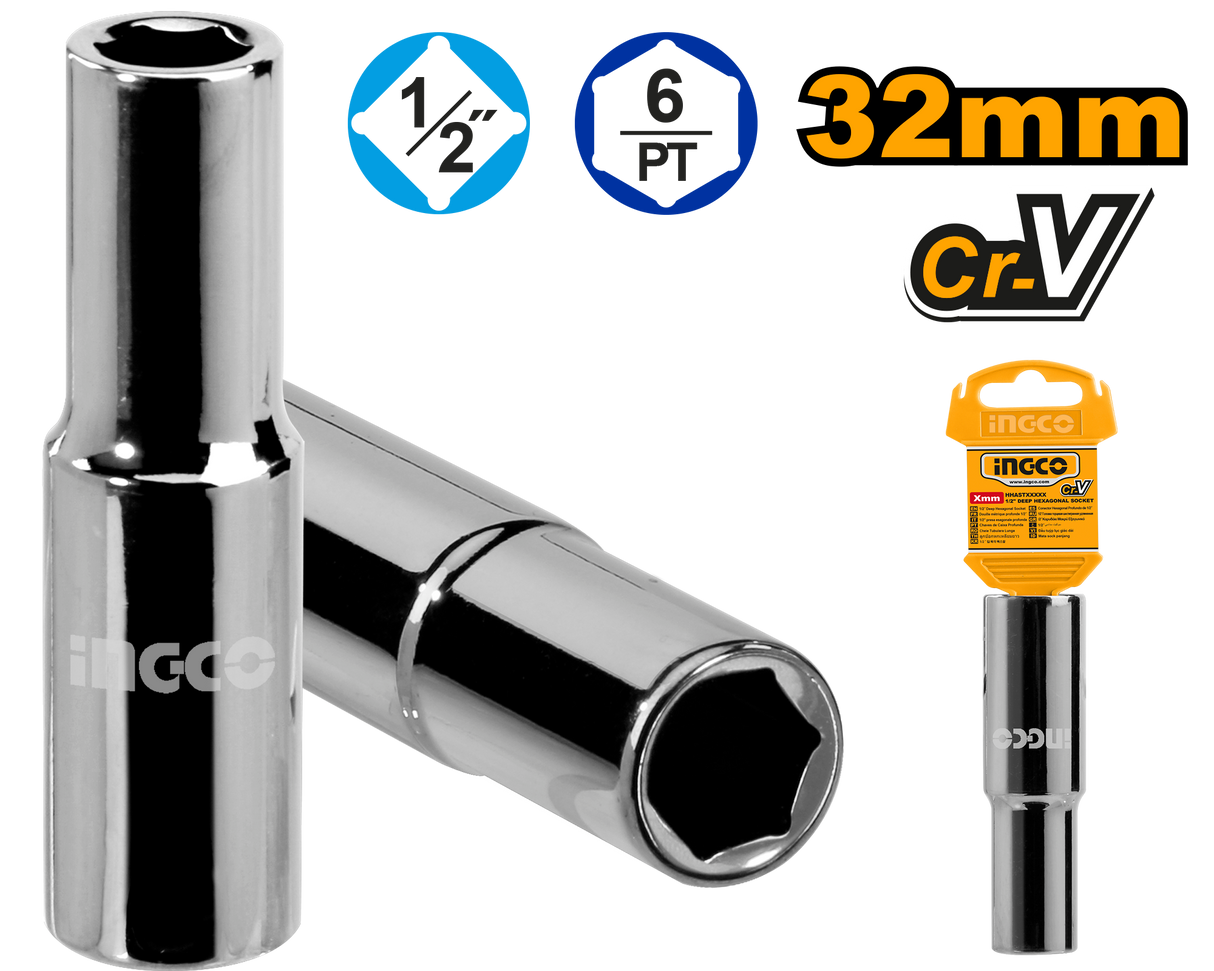 1/2 Inch Deep Hexagonal Sockey 32mm HHAST12323L ING-AC