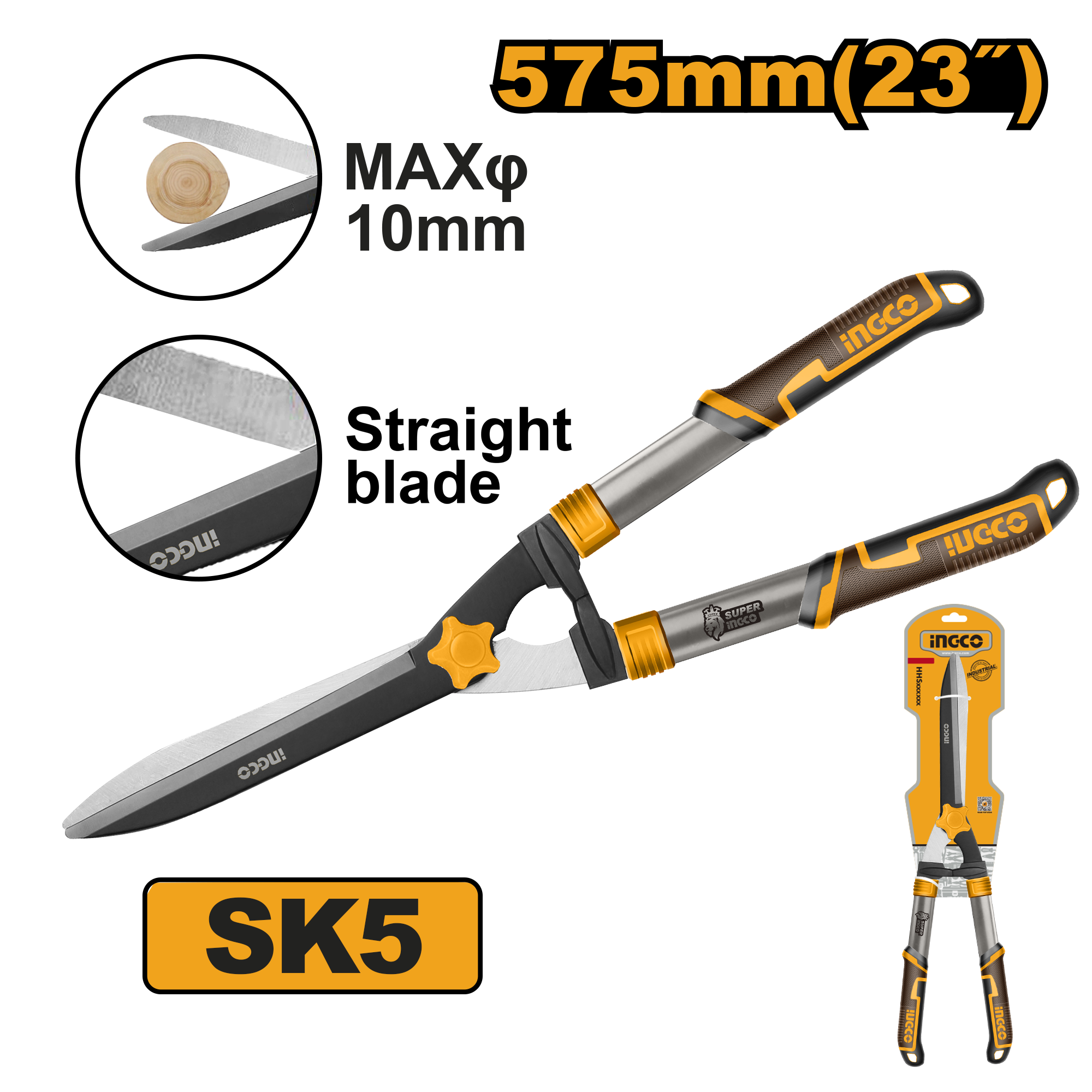 22inch Hedge Shear Grass Cutter Scissors Trimmer Carbon Steel