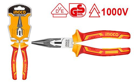 Ingco 6 Inch Insulated Long Nose Pliers HILNP28168 - Winland Depot