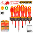 Ingco 6 Pcs VDE Insulated Flat Phillips Handle Screwdrivers Set HKISD0608 - Winland Depot