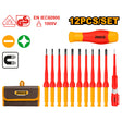 Ingco 12 Pcs Interchangeable Insulated Screwdriver with Voltage Tester Set 1000V HKISD1201 - Winland Depot