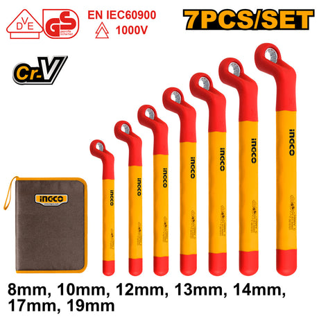 Ingco 7 Pcs Insulated Ring Wrench Set HKISPA0702 - Winland Depot