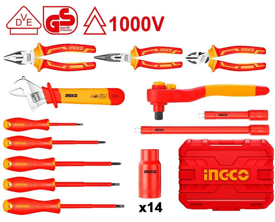 Ingco 26 Pcs Industrial Insulated Hand Tool Set 1000v, VDE/GS HKITH2601 ...