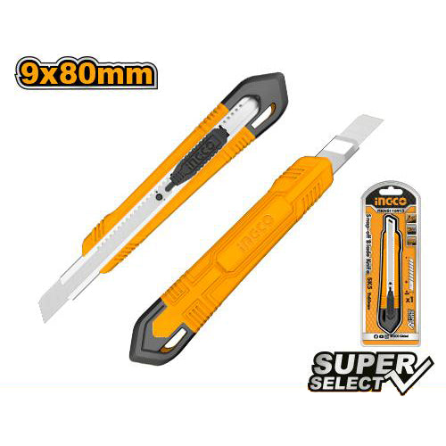 9mm x 80mm Snap-Off Blade Auto Lock Knife HKNS110915