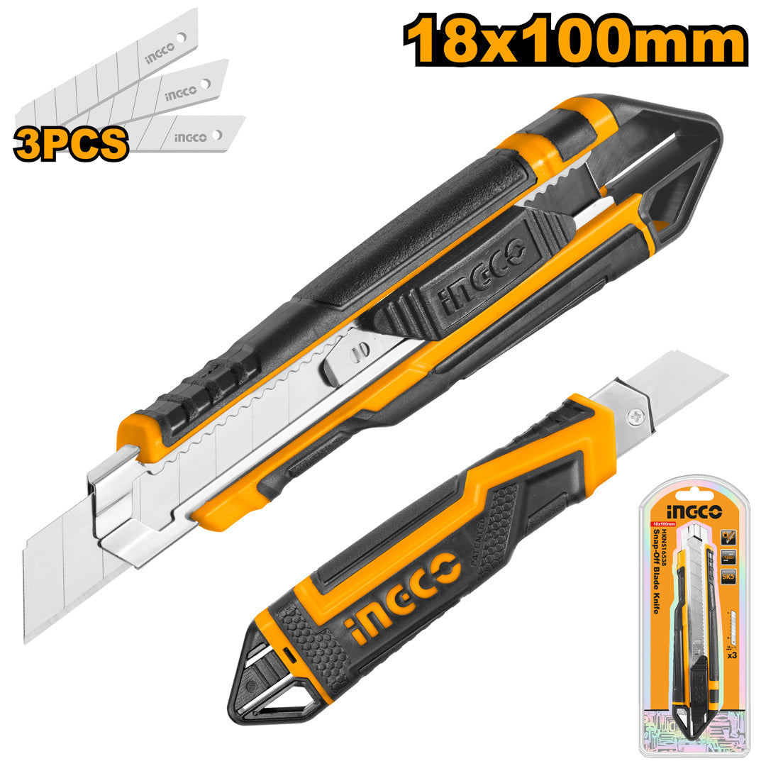 Ingco Industrial Snap-Off Blade Cutter Knife HKNS16538