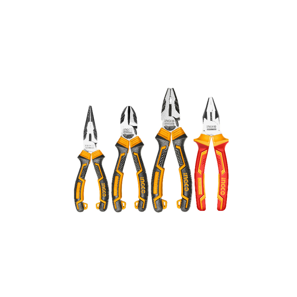 Pliers Set 4PCS/SET High Leverage Cr-V, Black Finish and Polish HKPS28458 ING-HT