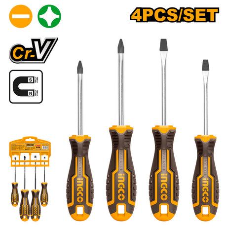 Ingco 4 Pcs Screwdriver Set HKSD0428 - Winland Depot