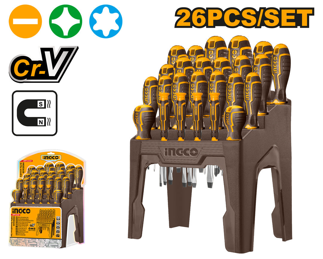 Ingco 26 Pcs Screwdriver Set HKSD2628 - Winland Depot