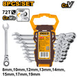 Ingco 8 Pcs Flex Ratchet Combination Spanner Set HKSPAR1083 - Winland Depot