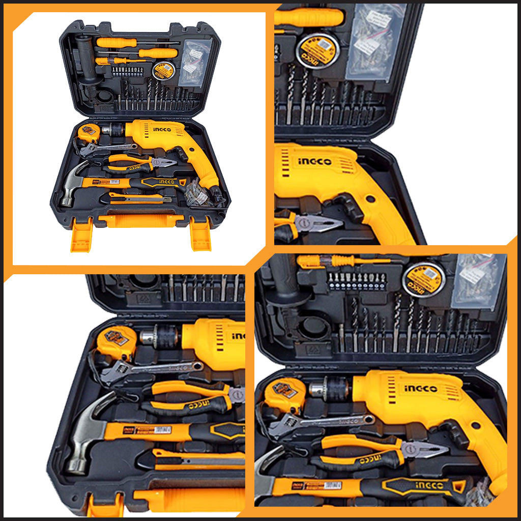 Impact Drill with 115 pcs Tools Set Accessories and Case HKTHP11151