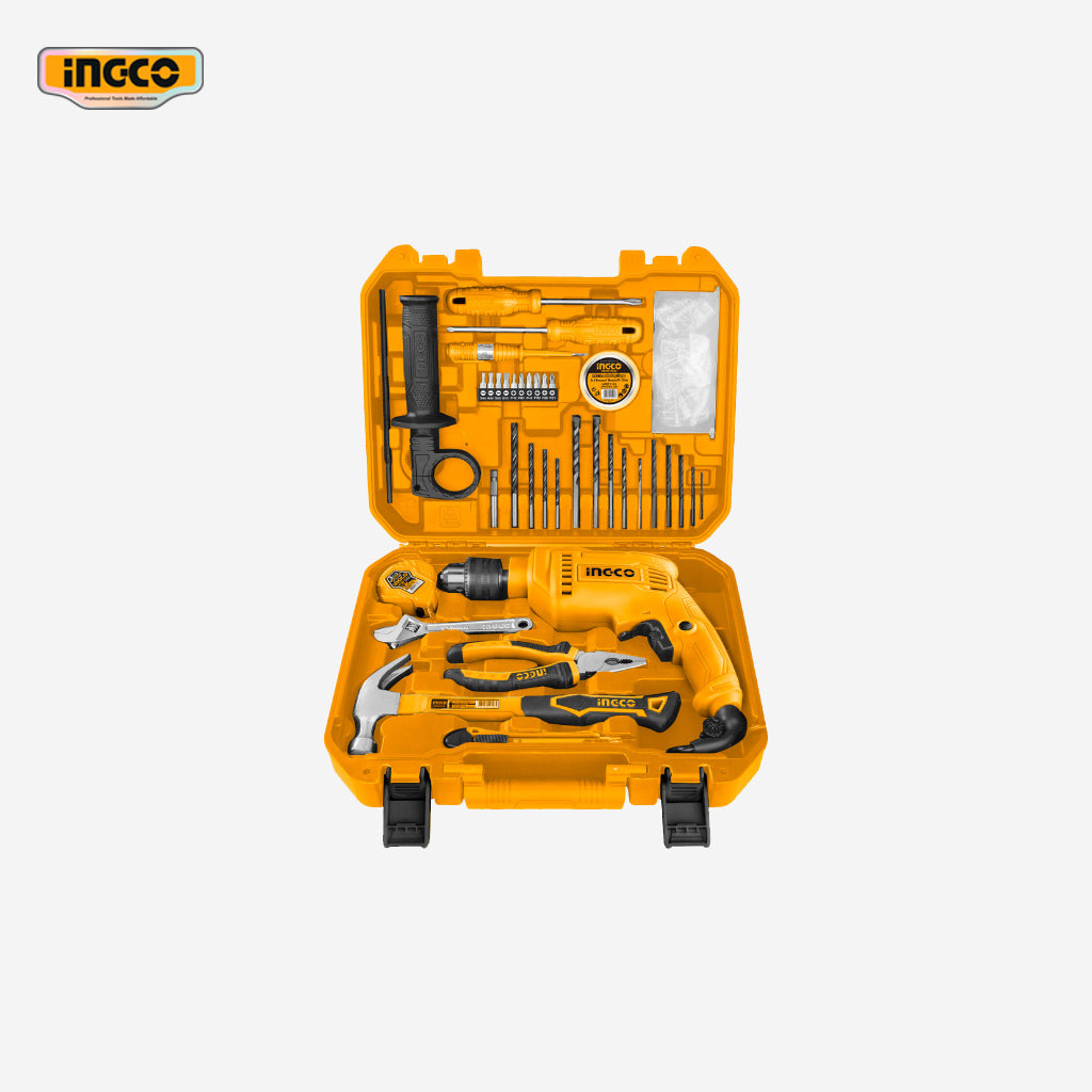Ingco Impact Drill with 115 pcs Tools Set Accessories and Case HKTHP11151