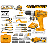 Lithium-Ion Impact Drill w/165PCS Tools Set Accessories HKTHP11651 P20S ING-CT