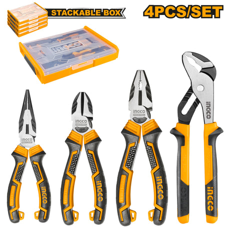 Ingco 4 Pcs Pliers Set HKTV01P042 - Winland Depot