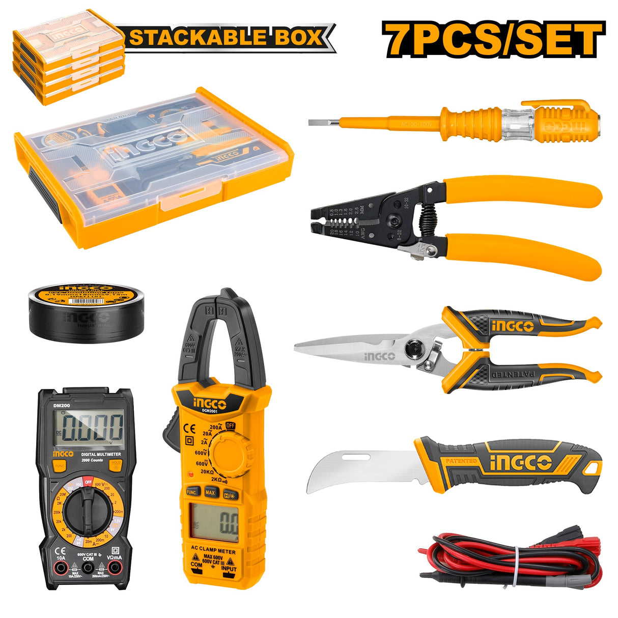 Ingco 7 Pcs Telecom Tools Set HKTV01T071 - Winland Depot
