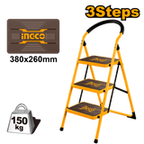 Non-slip Steps with Wide Platform Steel Tube Ladder ING-HT