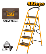 Non-slip Steps with Wide Platform Steel Tube Ladder ING-HT