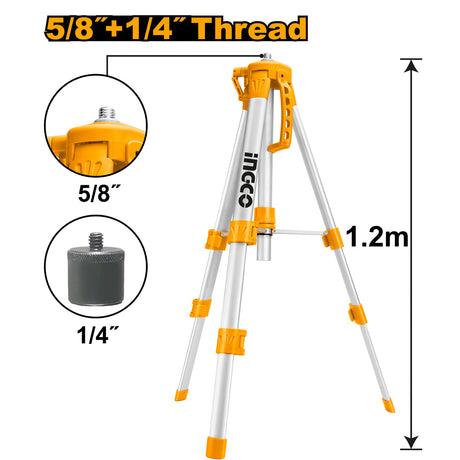 Ingco 120cm Tripod for Distance Laser Levels HLLT01152 - Winland Depot