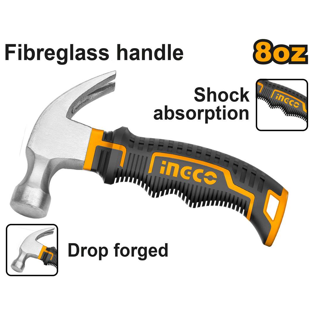 Ingco Mini Claw Hammer Tool 8oz HMCH80808D