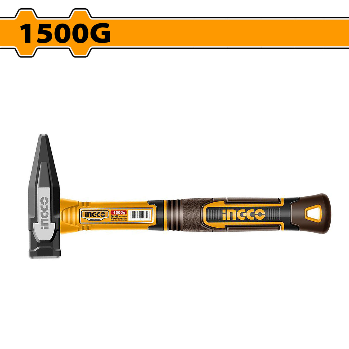 Machinist Hammer 1500g With Fiberglass Handle HMH821500 ING-HT