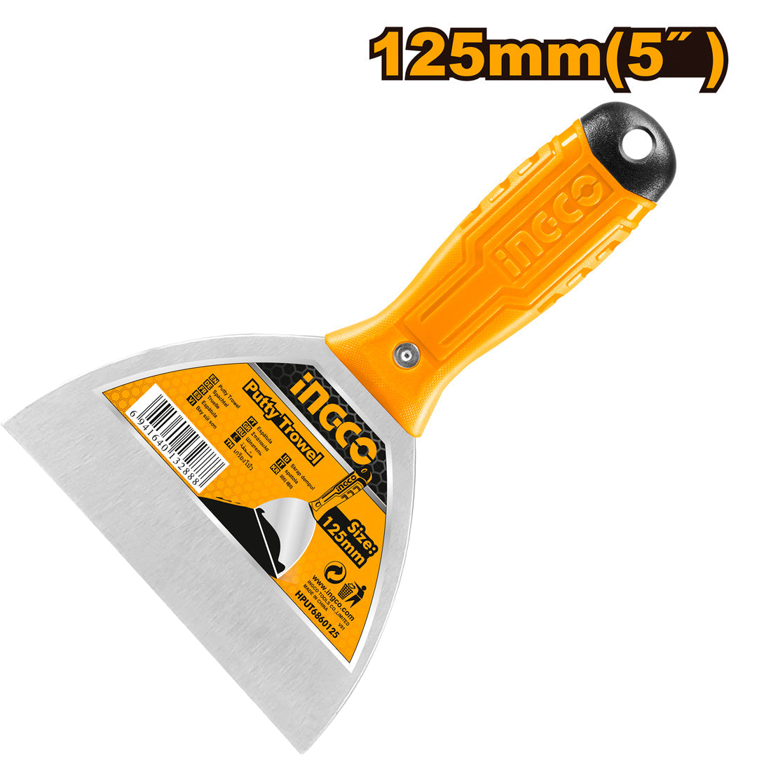 Ingco Putty Trowel Scraper 5 Inch Carbon Steel Blade HPUT6860125