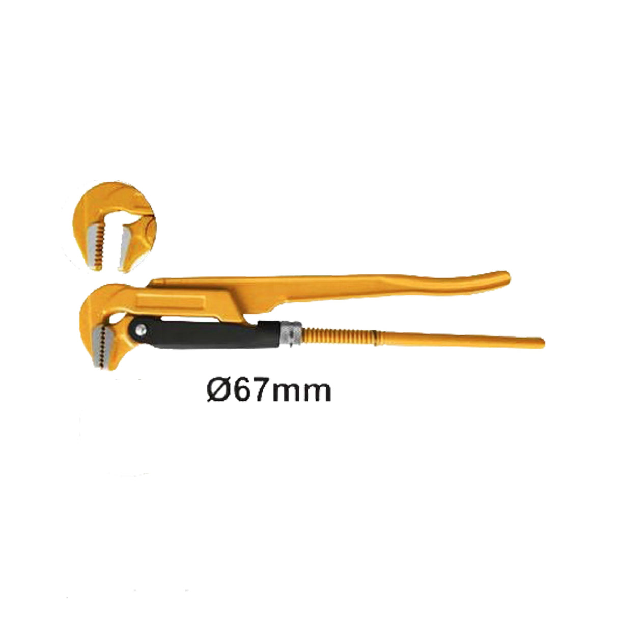 Ingco 90-Degree Heavy Duty Carbon Steel Swedish Piping Wrench HPW04021