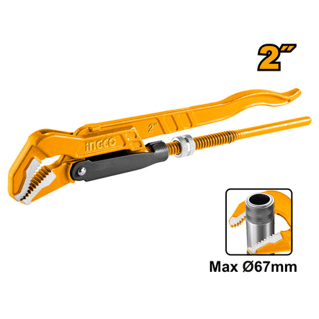 Ingco 45 - Degree Heavy Duty Carbon Steel Swedish Piping Wrench HPW04023 - Winland Depot