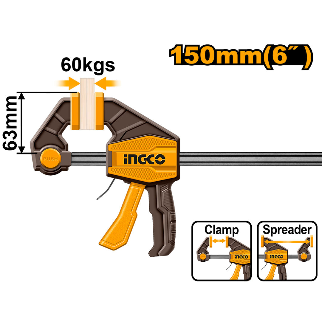 Ingco Quick Bar Clamps 150mm HQBC01601