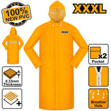 Ingco XXXL rain coat PVC waterproof industrial wear