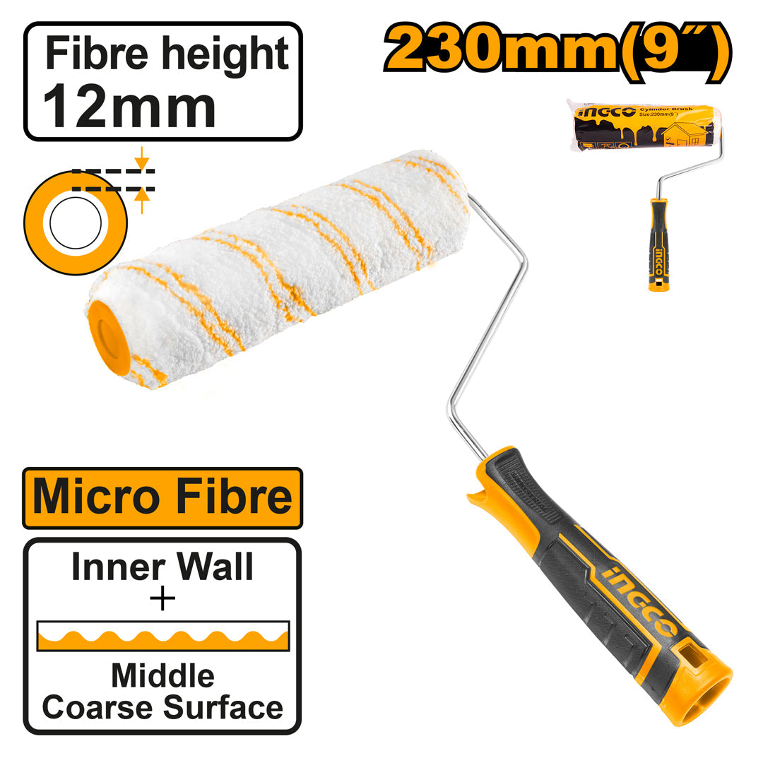 Ingco Cylinder Brush (Inner Wall) Micro Fiber 9 Inches(230mm) HRHT042301D