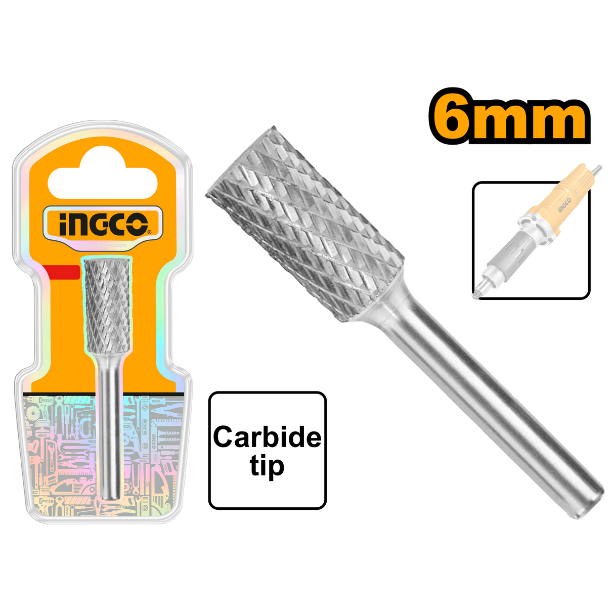 6mm Tungsten Carbide Rotary Burrs Set for Die Grinder SOLD PER PIECE ING-HT