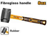 INGCO Rubber Mallet Soft Hammer with Fiberglass Handle