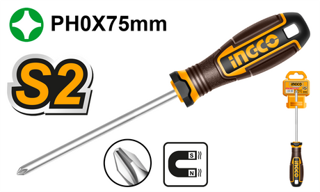 INGCO Phillips screwdriver with magnetic tip and ergonomic handle