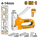 INGCO HSG1405 3-in-1 staple gun tucker tacker stapler