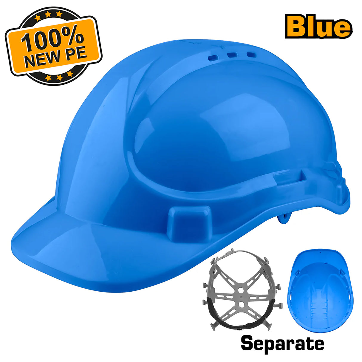 ingco safety helmet 100% pe shell with vents sold per piece ing-ht alternate view