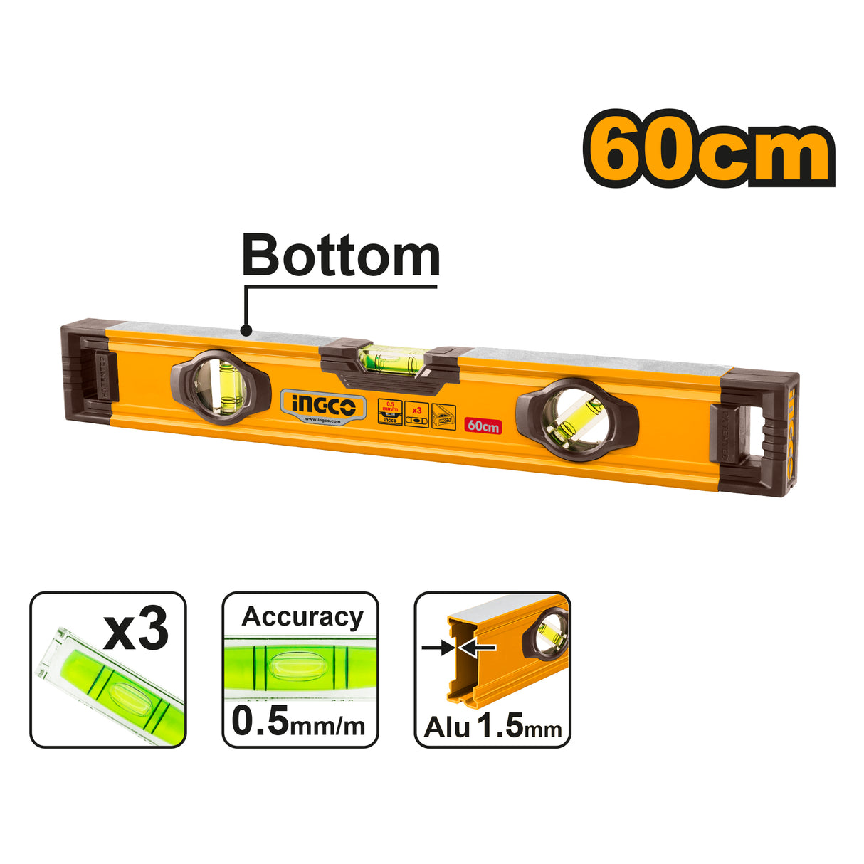 60cm Spirit Level Level Bar HSL08060