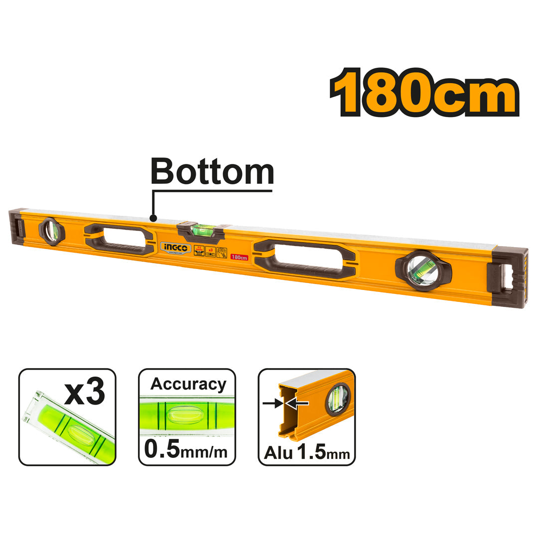 Ingco Spirit Level Bar 180cm HSL08180