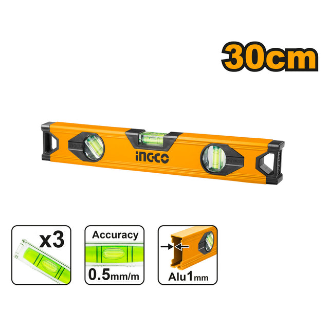 Ingco 30cm Spirit Level Bar HSL18030 - Winland Depot