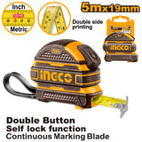 INGCO HSMT08519 self-lock industrial steel measuring tape 5m